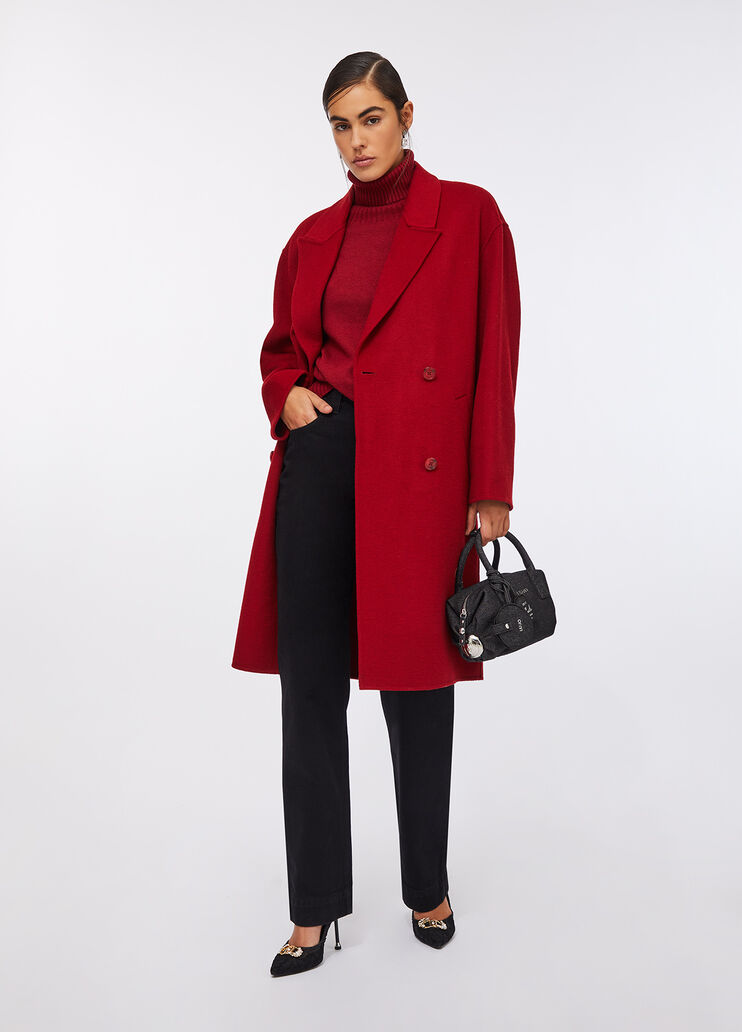 Wool coat with scarf red Liu Jo - large image number 5 Wool coat with scarf red Liu Jo - large image number 5