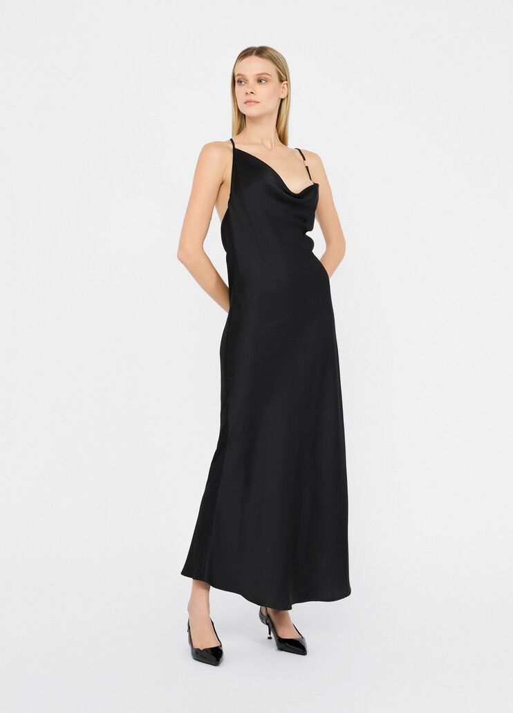 Dressy satin dress black Liu Jo - large image number 0 Dressy satin dress black Liu Jo - large image number 0