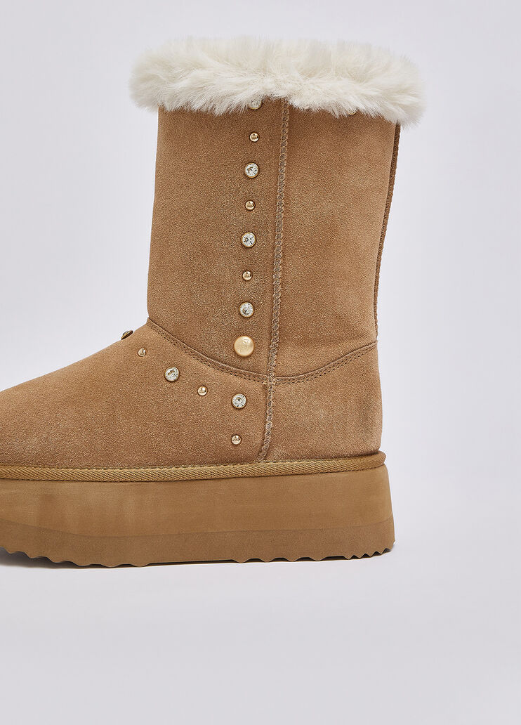 Stiefel warm mit Schmucksteinen Cognac Liu Jo - medium