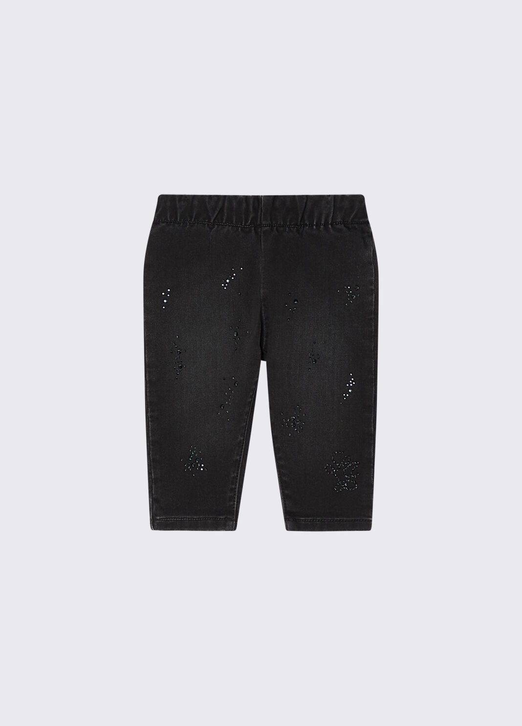 Fleece Denim Pants with Rhinestones black denim Liu Jo - large image number 0