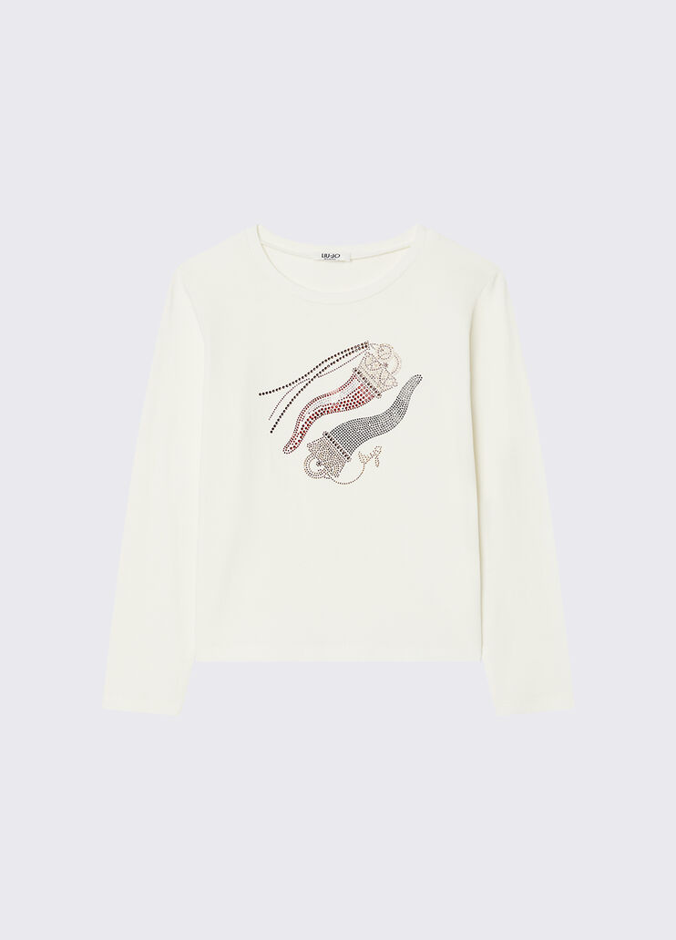 Printed Jersey T-shirt white Liu Jo - medium