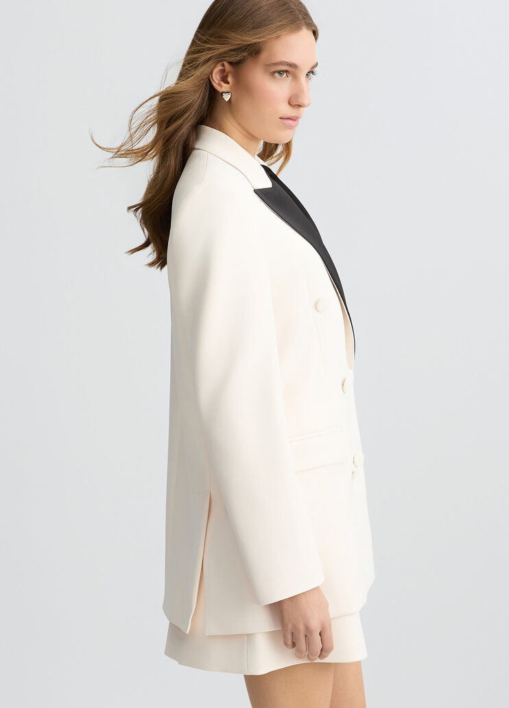 White double-breasted jacket champagne Liu Jo - large image number 3 White double-breasted jacket champagne Liu Jo - large image number 3