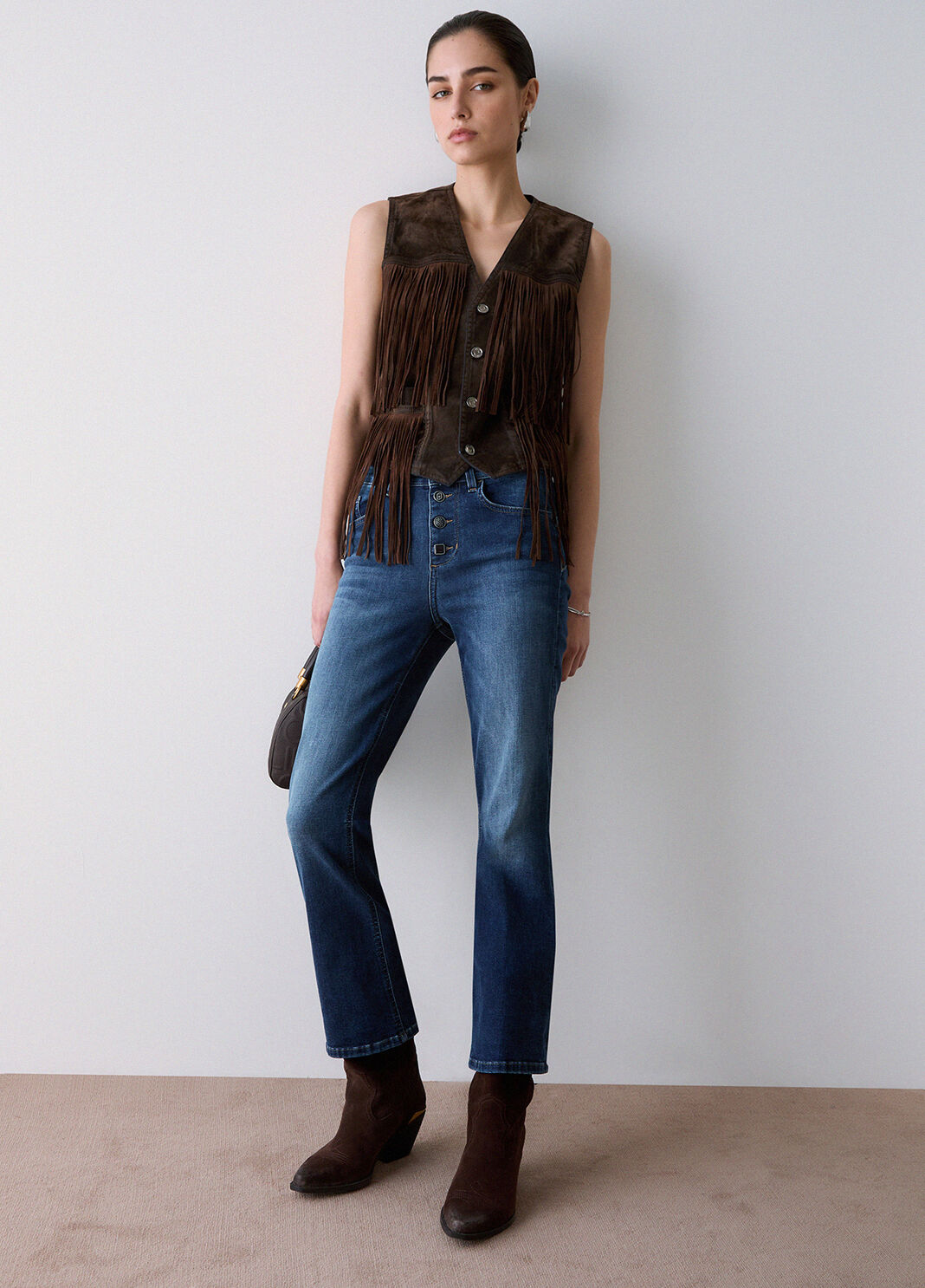 Bootcut jeans with jewel buttons dark blue denim Liu Jo - large image number 2