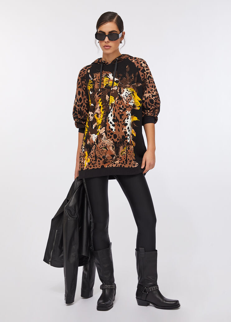 Sweatshirt with animal print chocolate Liu Jo - large image number 5