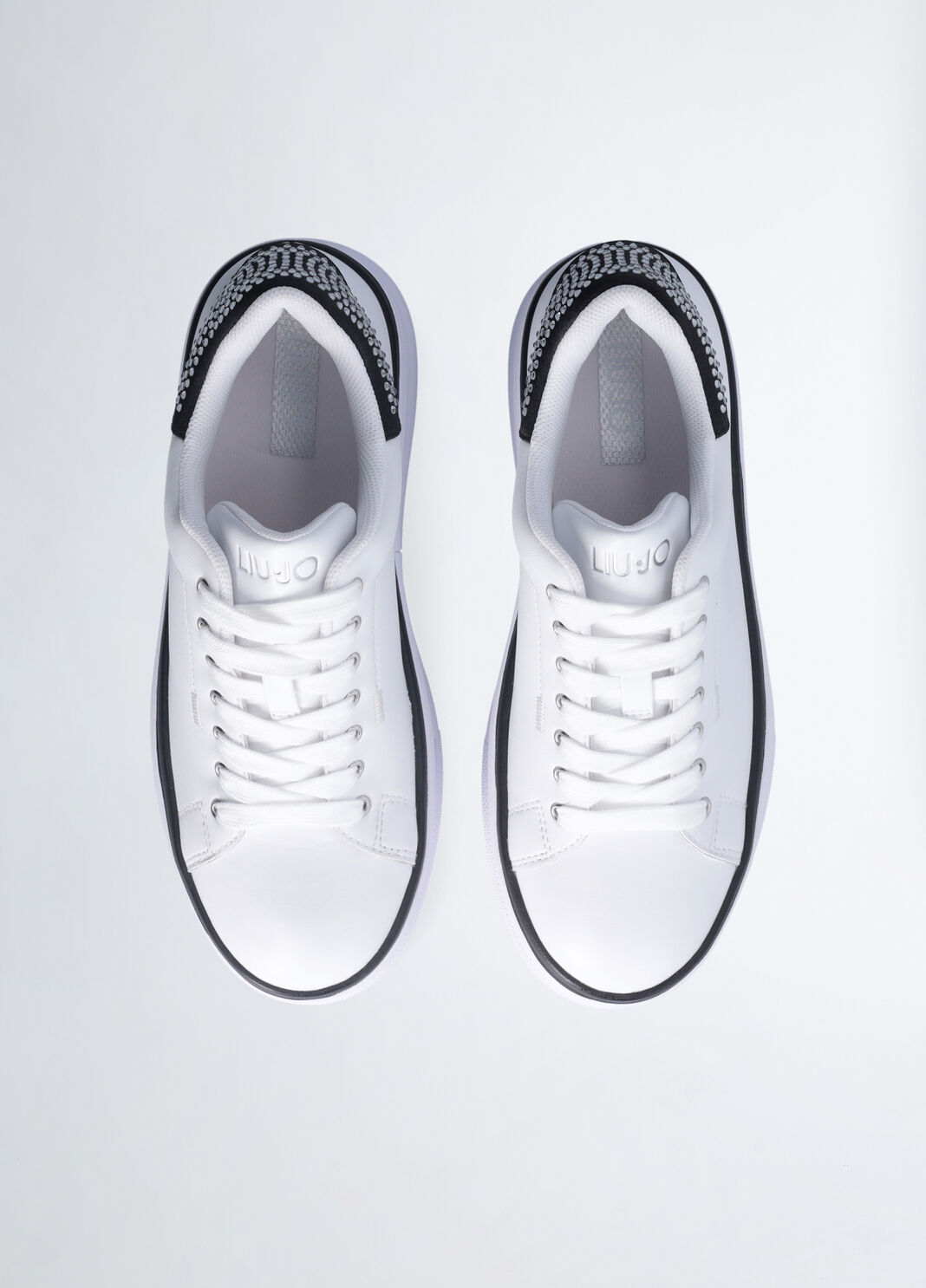 Sneakers en cuir avec strass noir Liu Jo - large image number 6