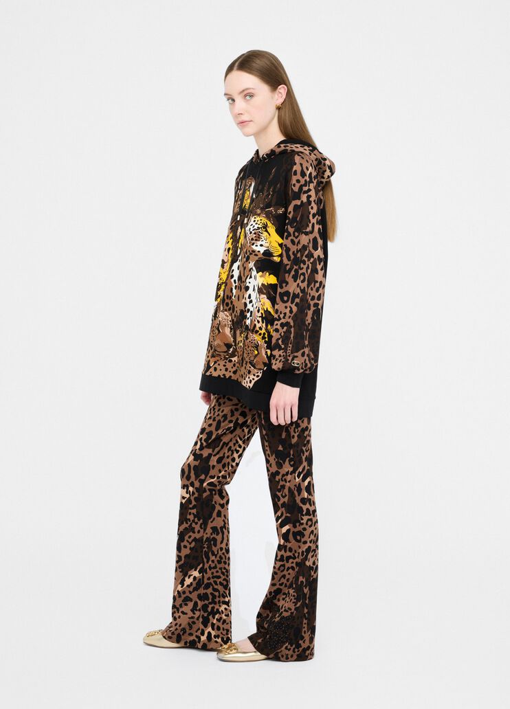 Sudadera con estampado animalier chocolate Liu Jo - large image number 3 Sudadera con estampado animalier chocolate Liu Jo - large image number 3