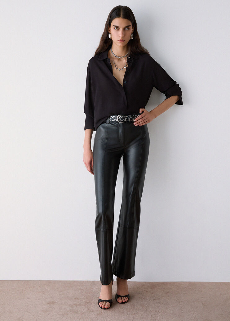 Coated Fabric Trousers black Liu Jo - medium