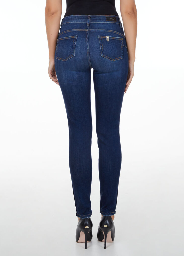 High-rise skinny jeans with gemstones Blue Liu Jo - large image number 1 High-rise skinny jeans with gemstones Blue Liu Jo - large image number 1