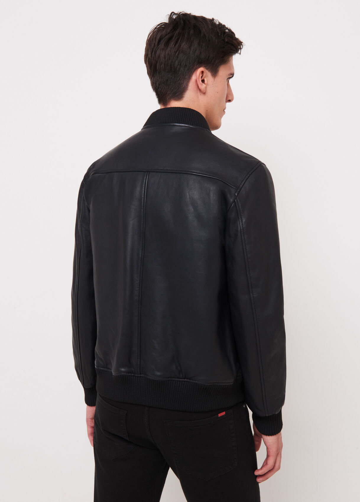 authentic leather bomber jacket