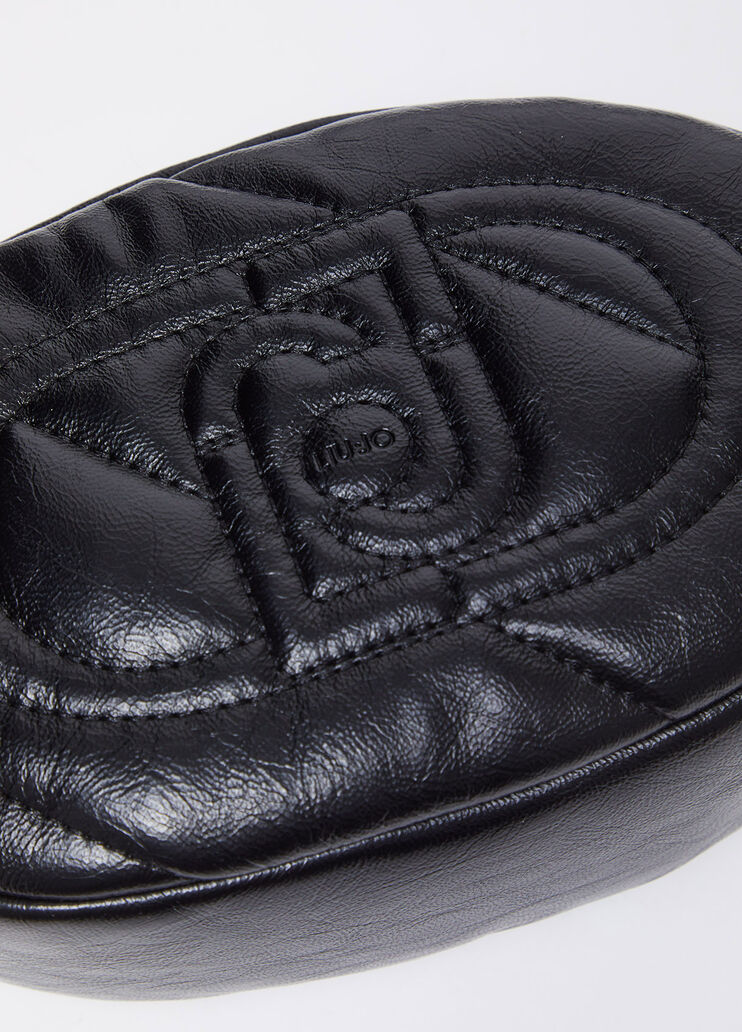 Bandolera mediana brillante guateada negro Liu Jo - large image number 4