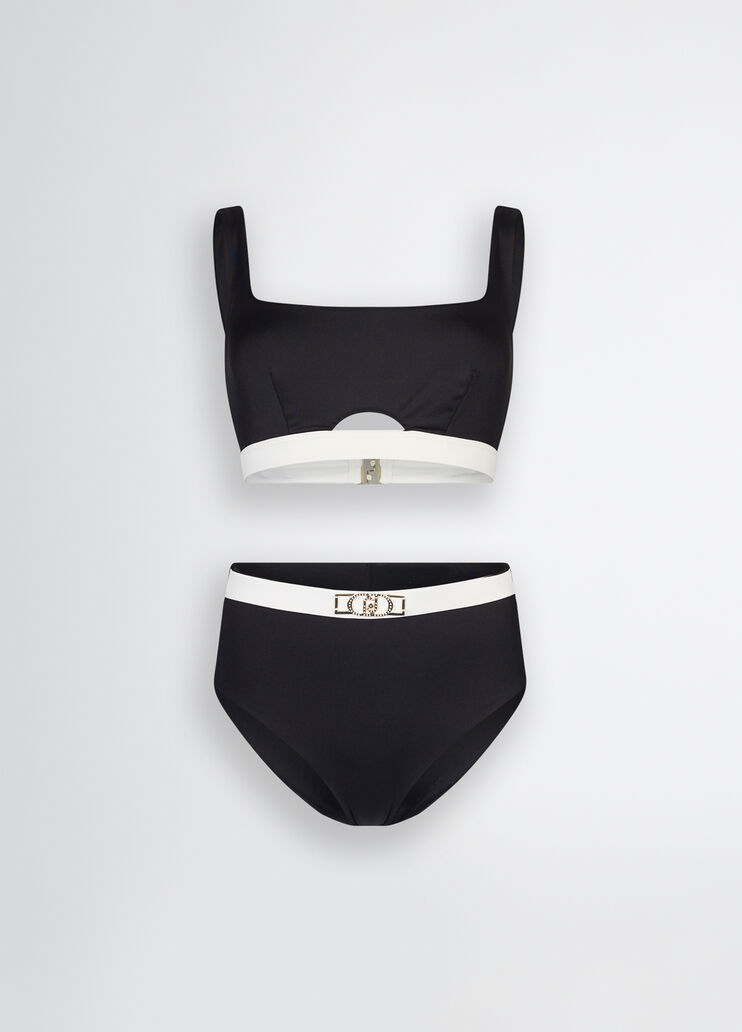 Bikini with high-rise bikini bottoms black Liu Jo - large image number 6 Bikini with high-rise bikini bottoms black Liu Jo - large image number 6