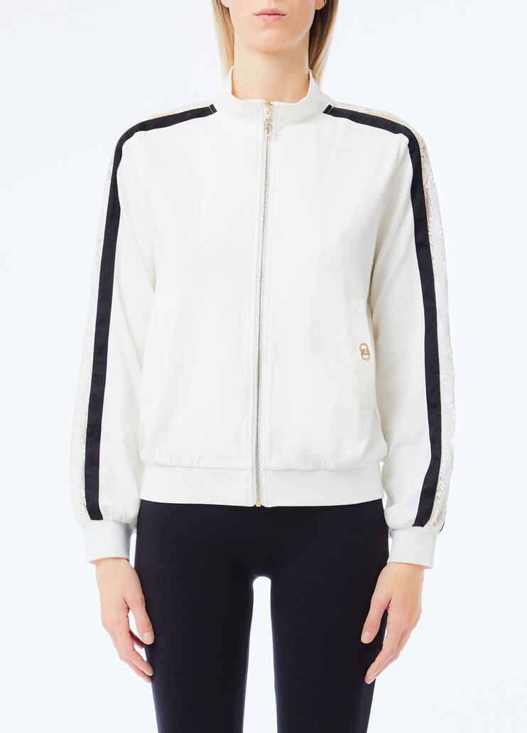 Cotton sweatshirt with lace white Liu Jo - medium