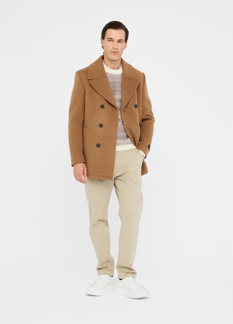 Wool and cashmere peacoat terracotta Liu Jo - medium