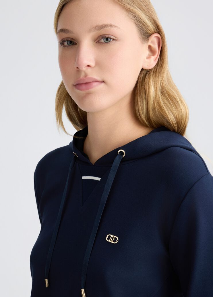 Hoody sweatshirt blue Liu Jo - large image number 3 Hoody sweatshirt blue Liu Jo - large image number 3