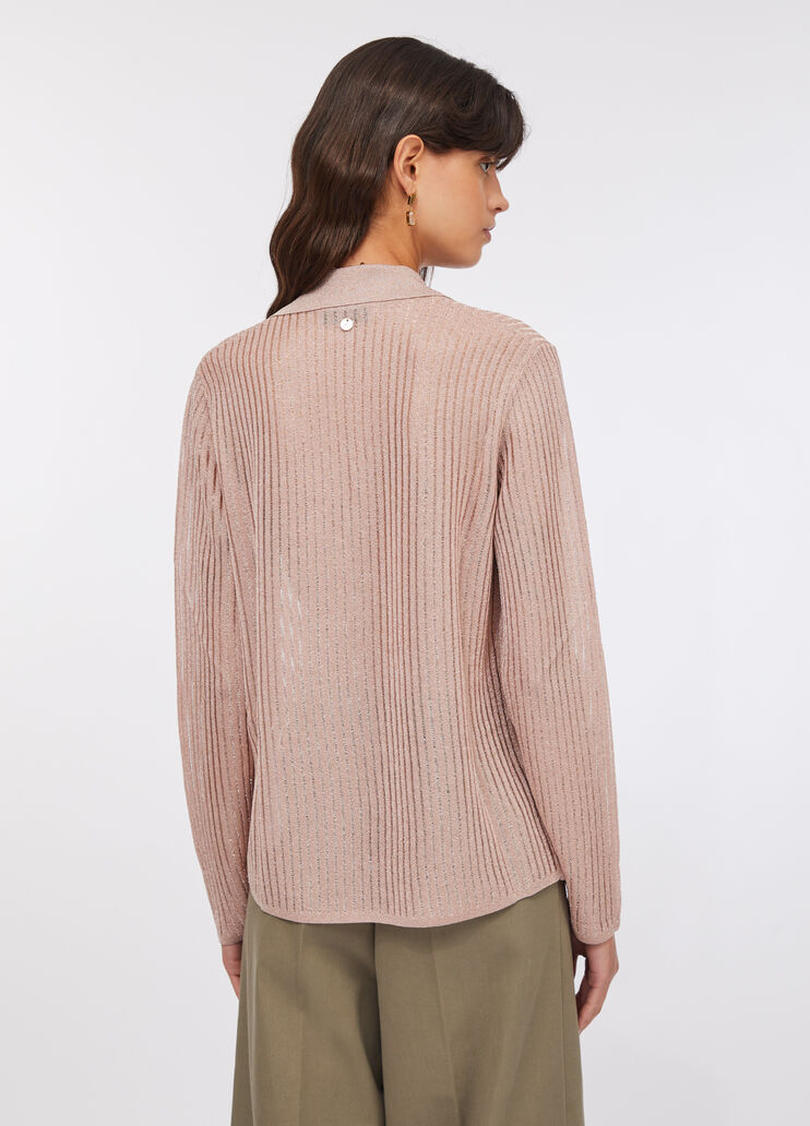 Lurex® knit shirt light pink Liu Jo - large image number 1