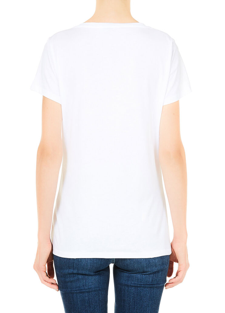 T-Shirt mit Print und Applikationen Optisch weiß Liu Jo - large image number 1 T-Shirt mit Print und Applikationen Optisch weiß Liu Jo - large image number 1