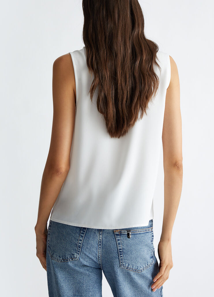 Crepe top white Liu Jo - medium Crepe top white Liu Jo - medium