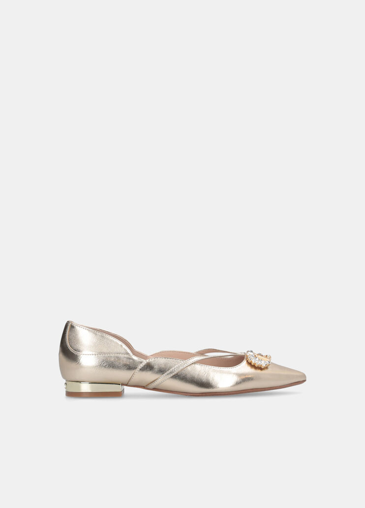 Ballerina mit Schmucklogo Hellgold Liu Jo - medium Ballerina mit Schmucklogo Hellgold Liu Jo - medium
