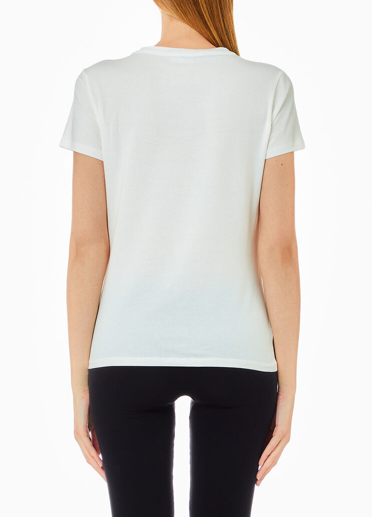 Printed T-shirt with rhinestones white Liu Jo - medium Printed T-shirt with rhinestones white Liu Jo - medium