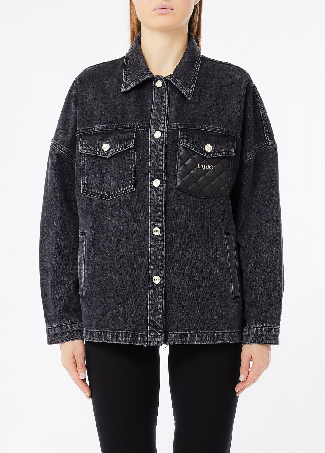 Denim jacket black denim Liu Jo - large image number 0
