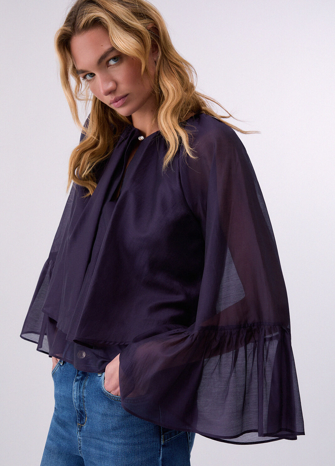 Muslin blouse purple Liu Jo - large image number 2