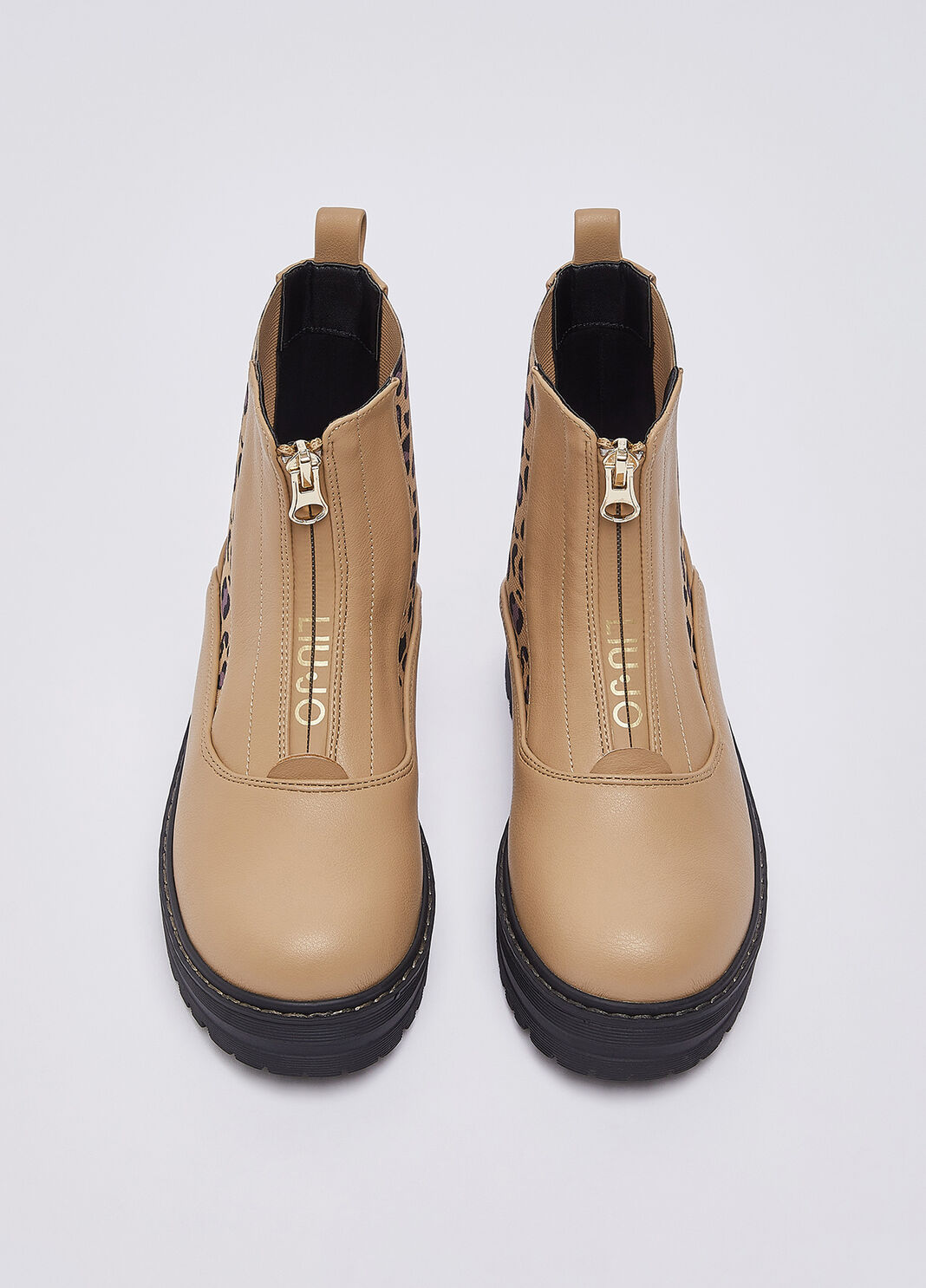 Stiefeletten mit Detail Animalprint Sand Liu Jo - large image number 3