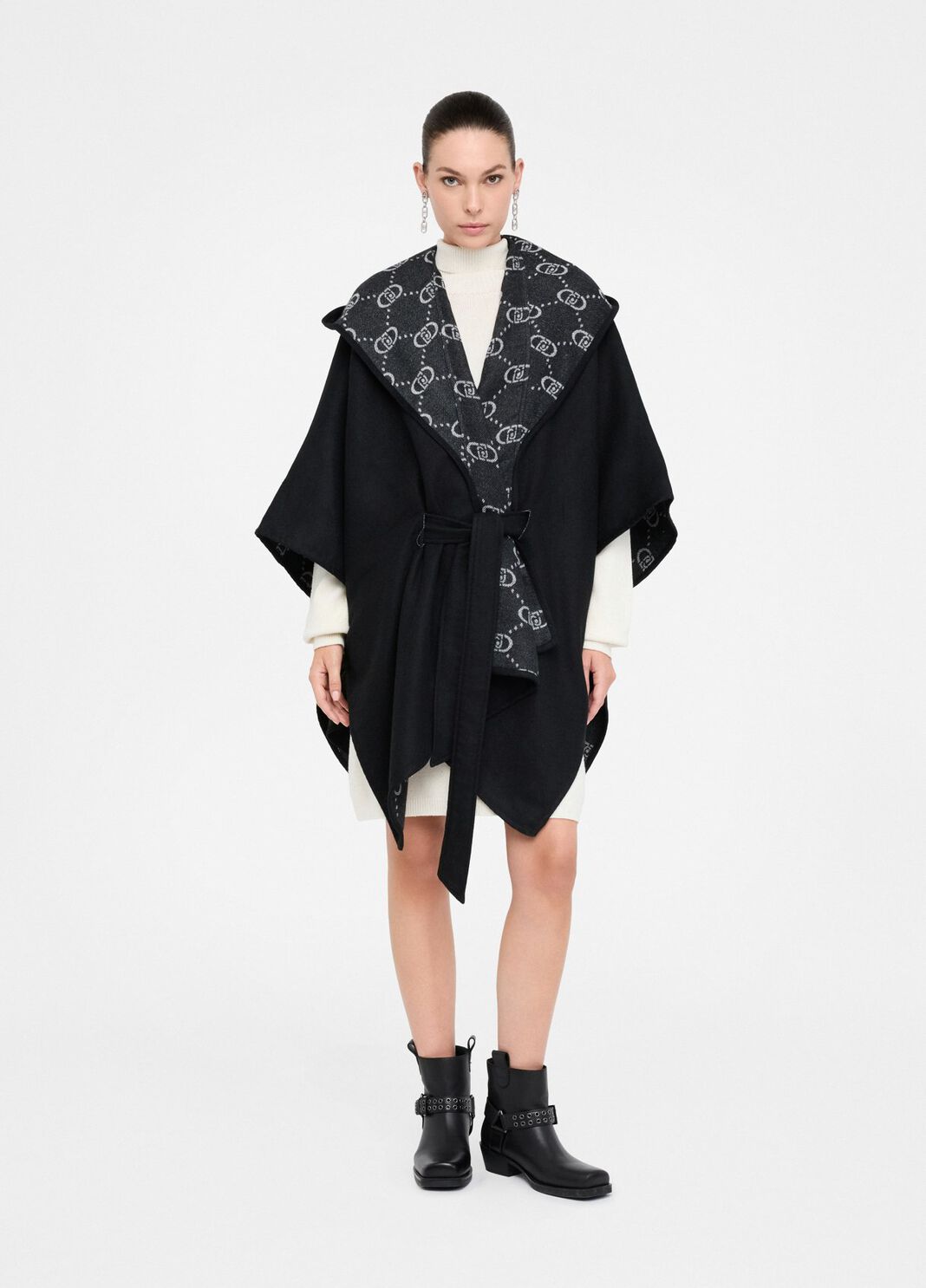 Poncho with hood black Liu Jo - large image number 0
