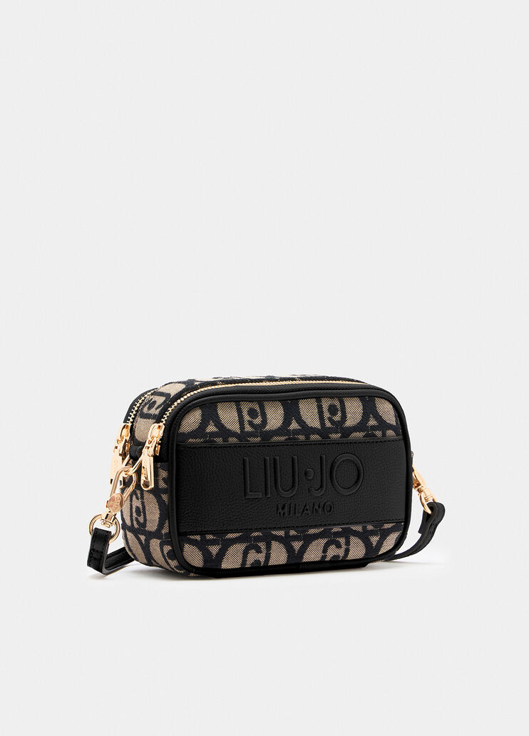 Small jacquard crossbody bag black Liu Jo - large image number 1