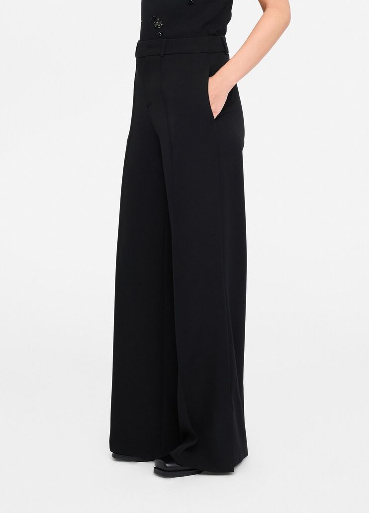 Flared trousers with slits black Liu Jo - large image number 3 Flared trousers with slits black Liu Jo - large image number 3