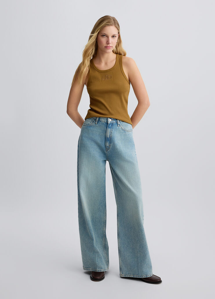 Low-rise baggy jeans light denim Liu Jo - large image number 5 Low-rise baggy jeans light denim Liu Jo - large image number 5