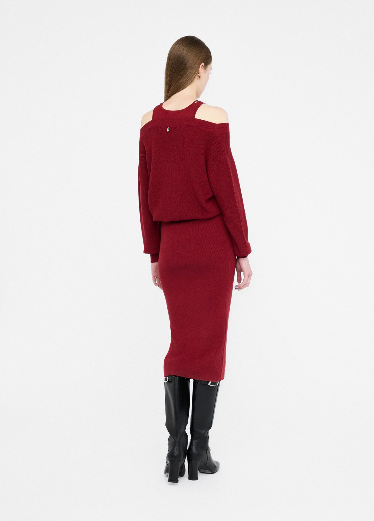 Knit dress with bejewelled embroidery colour red | Liu Jo Knit dress with bejewelled embroidery colour red | Liu Jo