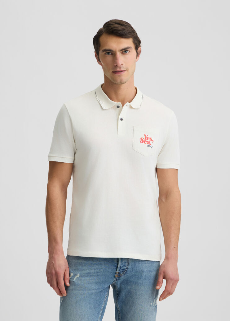 Pocket Polo white Liu Jo - medium