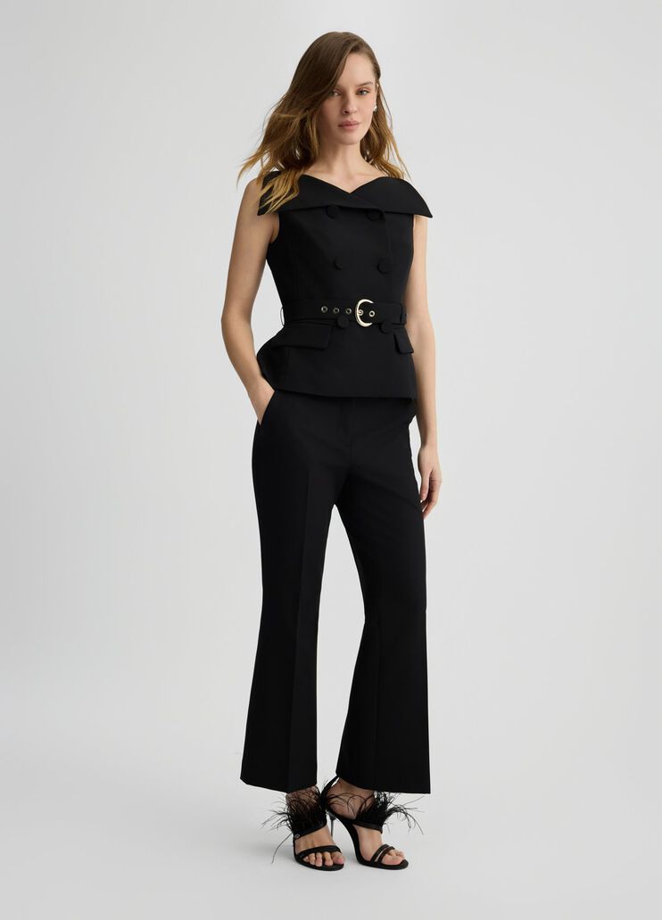 Double-breasted waistcoat with belt black Liu Jo - large image number 5 Double-breasted waistcoat with belt black Liu Jo - large image number 5