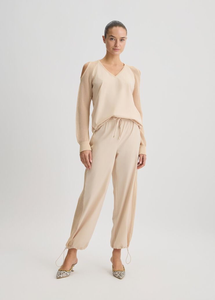 Beige trousers with drawstring beige Liu Jo - medium Beige trousers with drawstring beige Liu Jo - medium