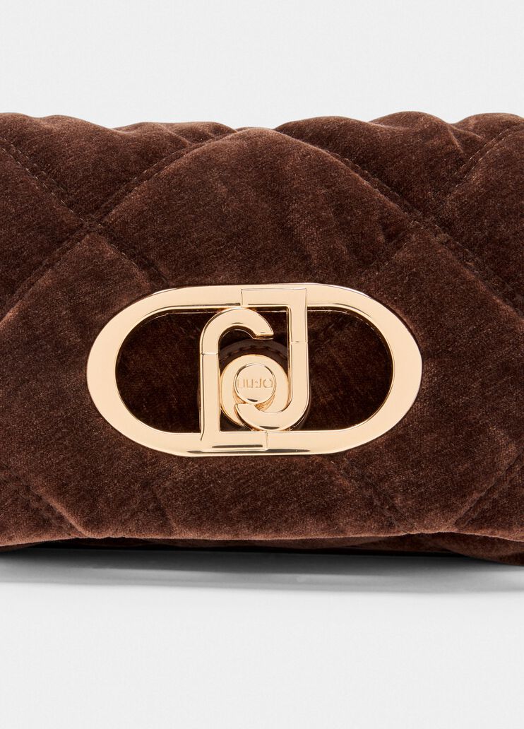 Sac petit format LaPuffy en velours marron foncé Liu Jo - large image number 5 Sac petit format LaPuffy en velours marron foncé Liu Jo - large image number 5