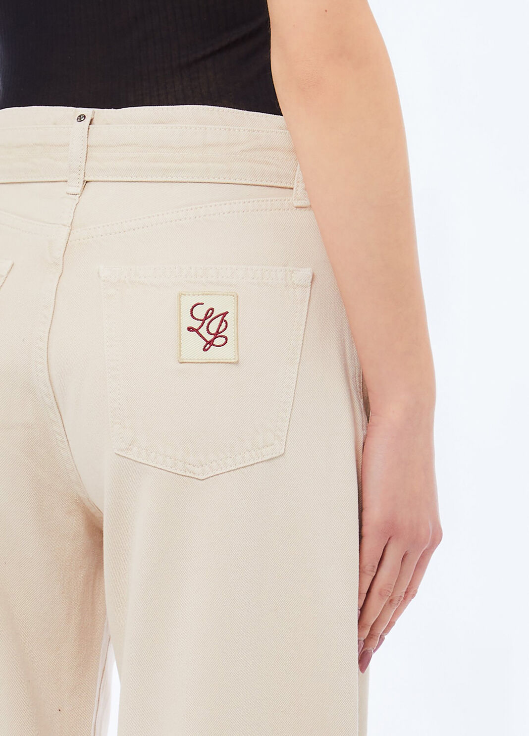 High-rise trousersrise light beige Liu Jo - large image number 2