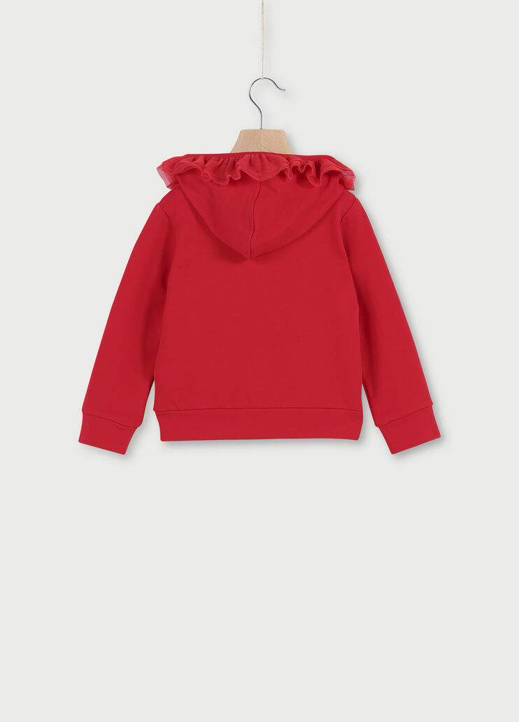 Felpa con zip e cappuccio Rosso Liu Jo - large image number 1