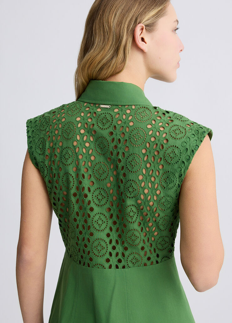 Broderie anglaise shirt dress green Liu Jo - large image number 4 Broderie anglaise shirt dress green Liu Jo - large image number 4