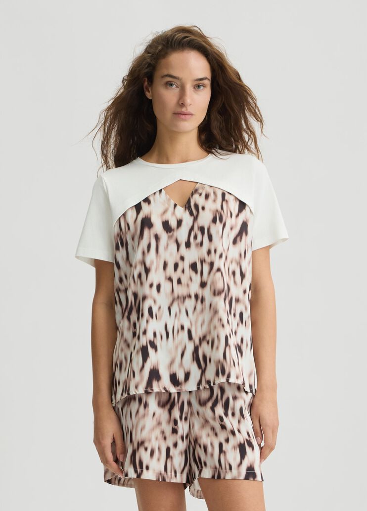 Printed satin T-shirt animal print Liu Jo - medium Printed satin T-shirt animal print Liu Jo - medium