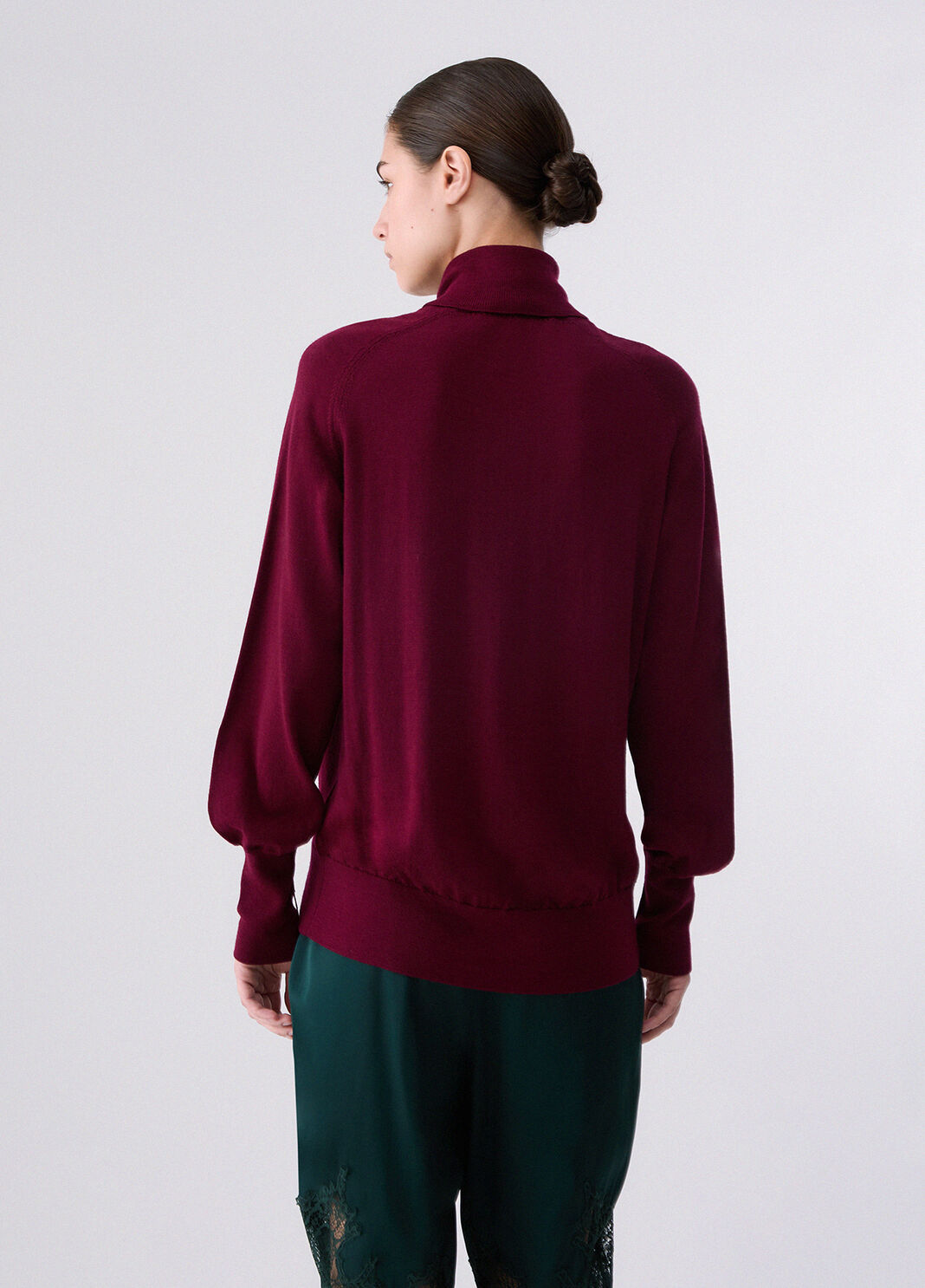 Turtleneck sweater in wool with bracelet red Liu Jo - large image number 1