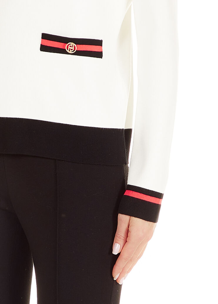 Eco-friendly jumper white Liu Jo - large image number 2 Eco-friendly jumper white Liu Jo - large image number 2