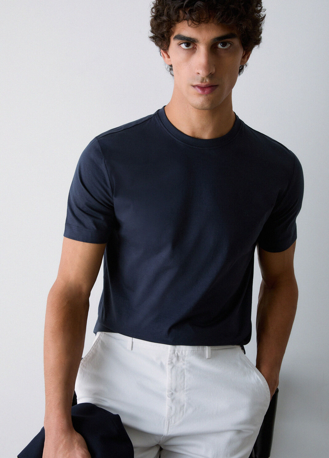 T-shirt with logo embroidered dark blue Liu Jo - large image number 3
