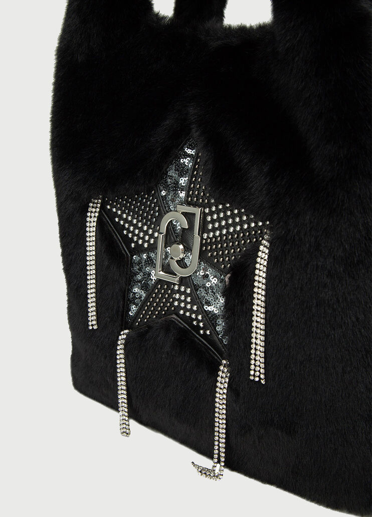Сумка на плечо с искусственным мехом Чёрный Liu Jo - large image number 3