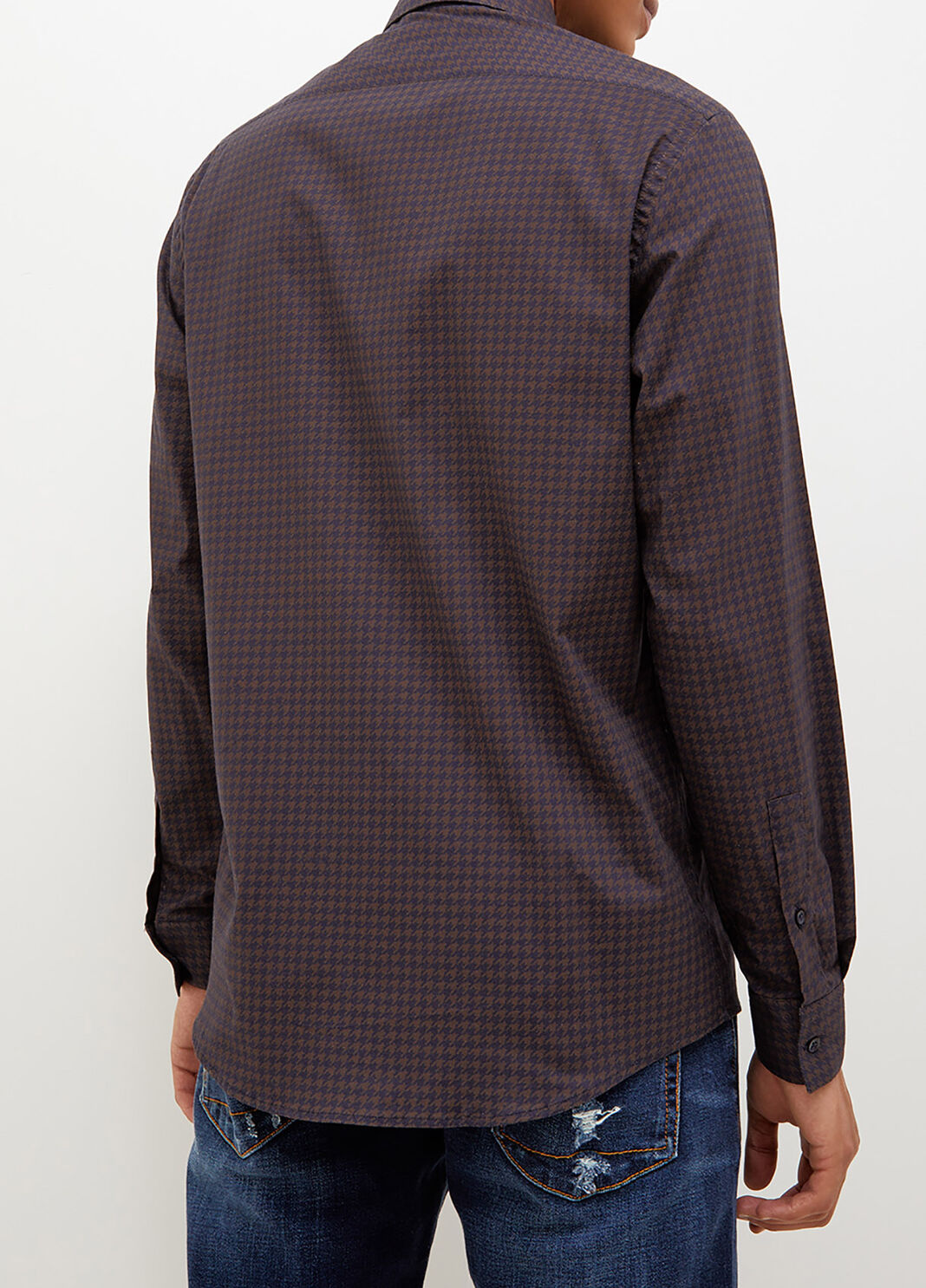 Camisa entallada azul oscuro/marr&oacute;n Liu Jo - large image number 1