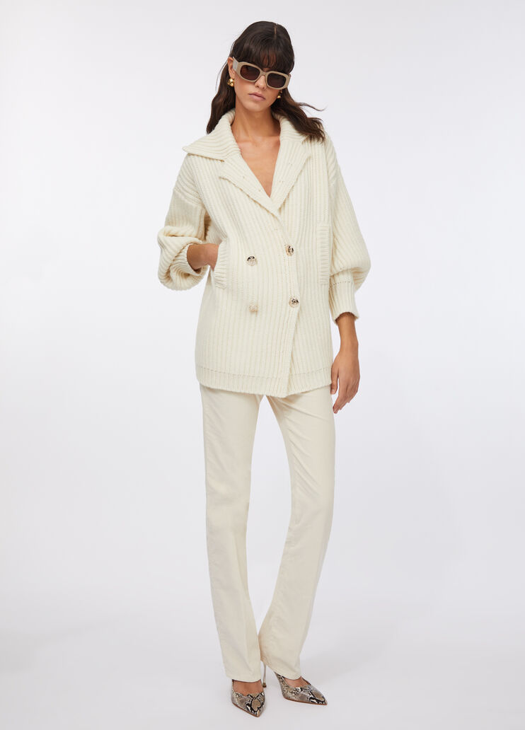 Wool knit coat white Liu Jo - medium