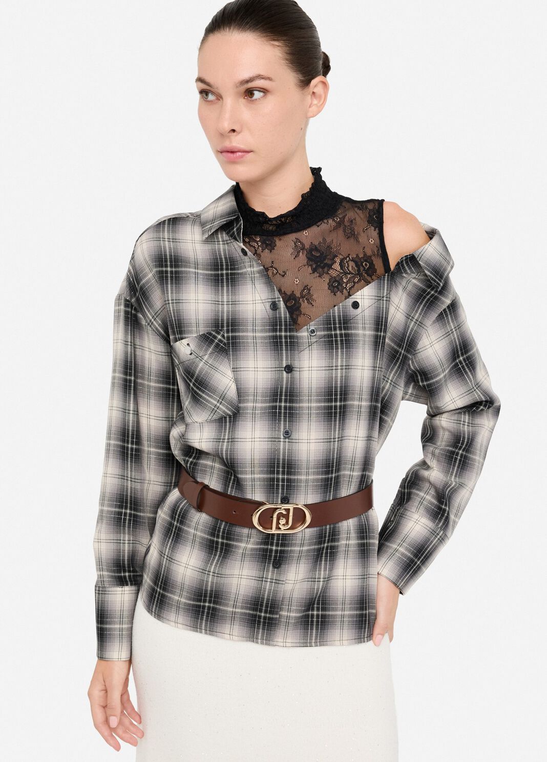 LaPuffy leather belt dark brown Liu Jo - large image number 0