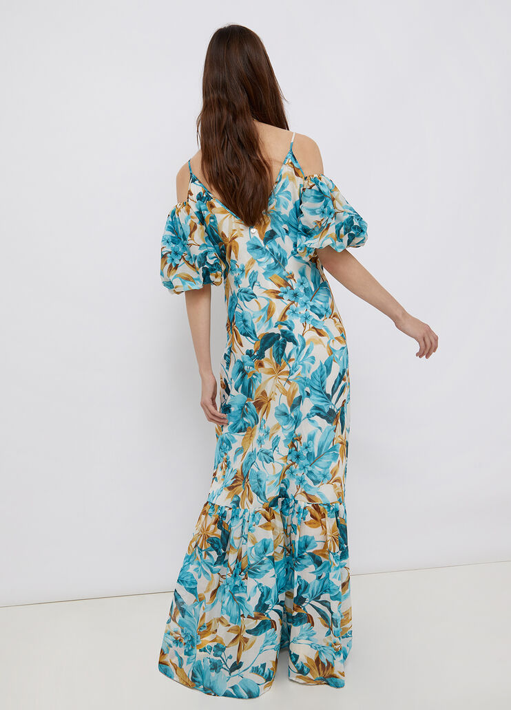 Длинное платье с ремнём тропический принт Liu Jo - large image number 1