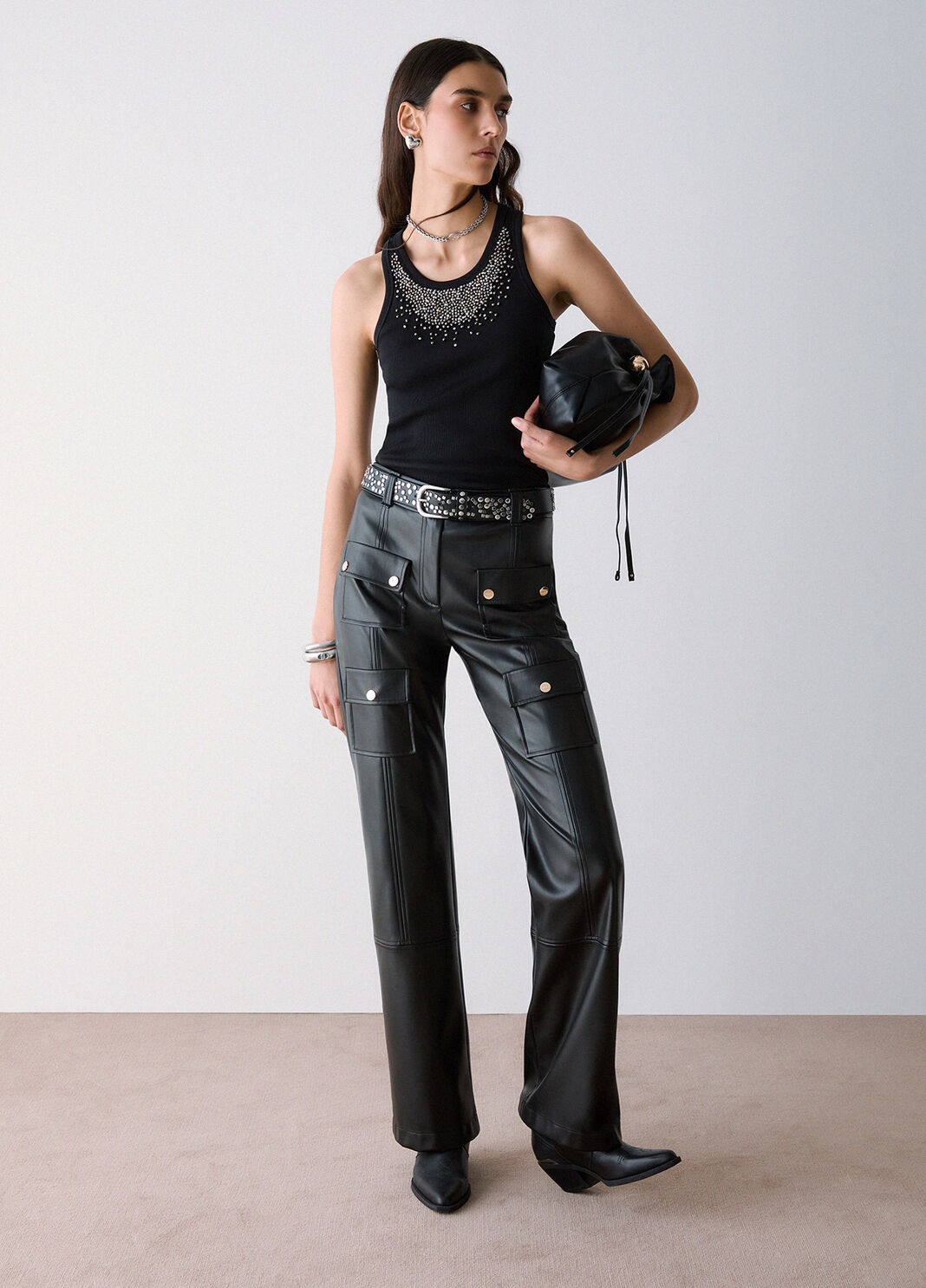 Coated Fabric Trousers black Liu Jo - large image number 2