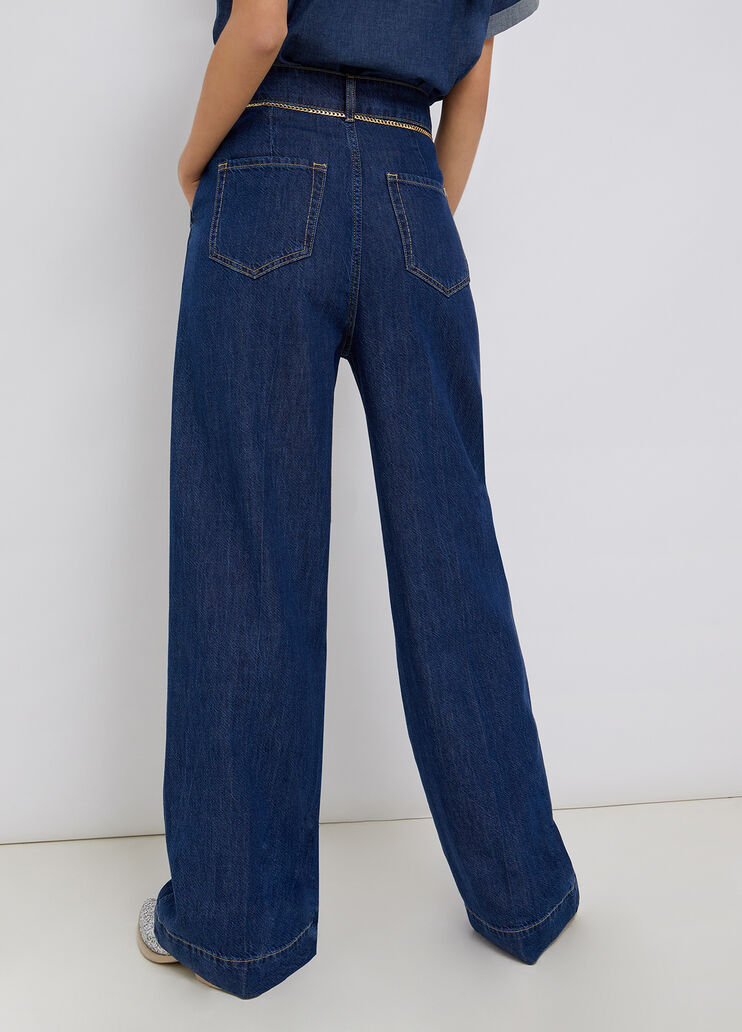 Eco-friendly palazzo jeans blue denim Liu Jo - large image number 1 Eco-friendly palazzo jeans blue denim Liu Jo - large image number 1