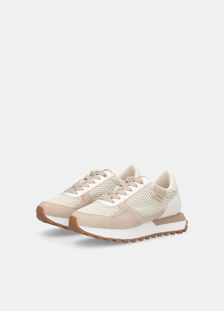 Glitter mesh sneakers milk Liu Jo - large image number 2